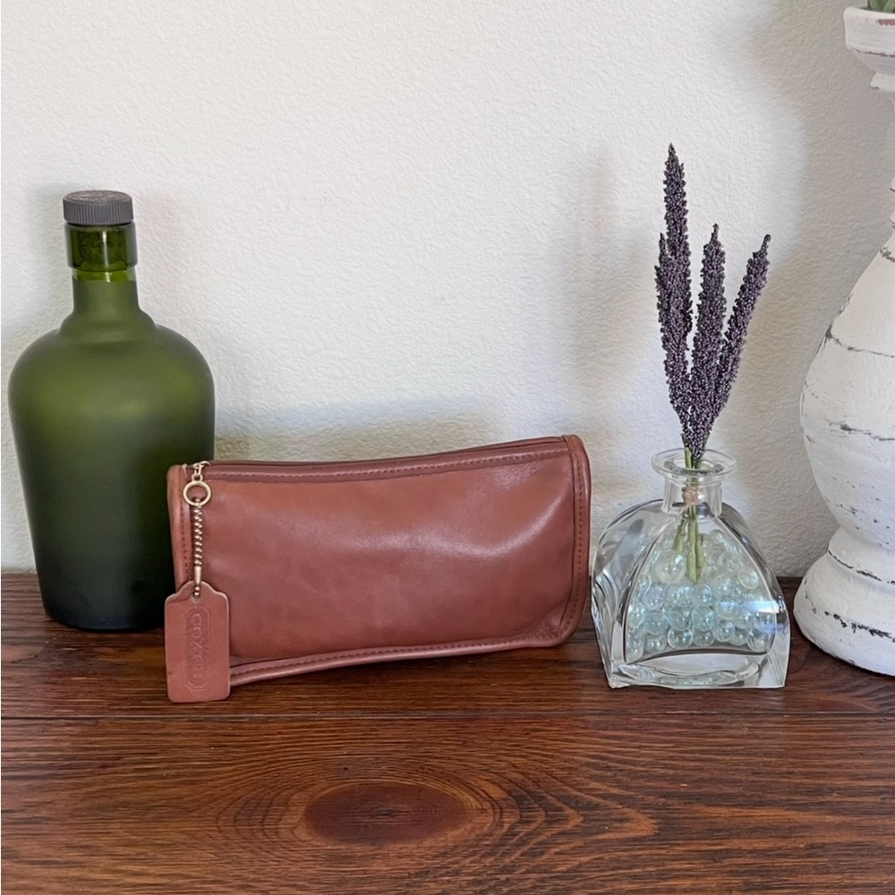 COACH Vintage Chunky Case British Tan Leather Pouch Bag 7165